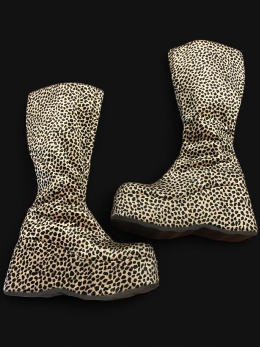 Y2K Leopard-Cheetah Print Platform Boots by 9&Co